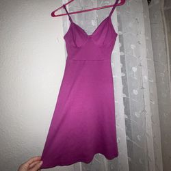Purple Short Loose Dress 