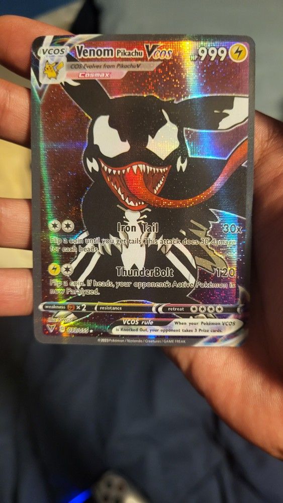 Legendary Rare Shiny CUSTOM VENOM PIKACHU Pokemon Orica Card