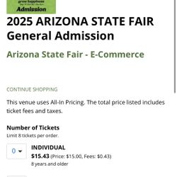 2 State Fair GA Tickets