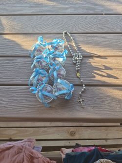 Rosary s from a baptism  8 ps for 15dll