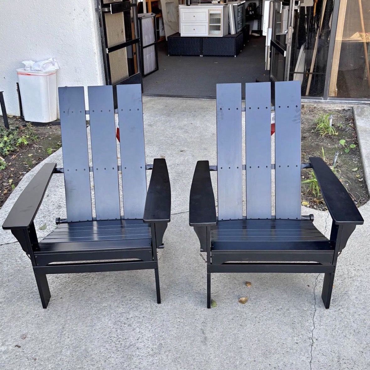 Set of 2 New Acacia Wood Foldable Outdoor Patio Wooden Adirondack Chair ...
