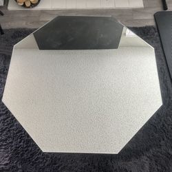 Mirrored Octagon Coffee Table – $150 (Statement Piece!)