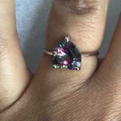 925 Sterling Silver Rainbow Topaz 