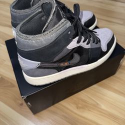 Nike Air Jordan 1 Mid SE Craft 'Inside Out' in black and grey