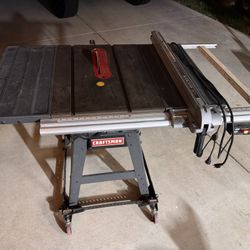 Craftsman Table Saw With Rolling/locking Stand 