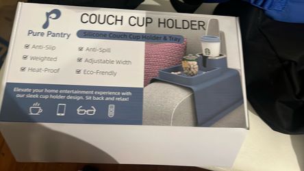 Pure pantry silicone cup holder tray for couches and more
