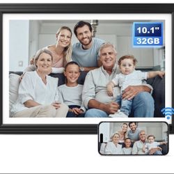 Arktronic 10.1 inch 32GB Digital Photo Frame, Smart WiFi Picture Frame, Instantly Share Photos/Videos via App or Email, Gift for Grandparents