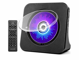 Portable CD Player with Bluetooth, Hi-Fi Speakers & FM Radio Transmisor y receptor Bluetooth, reproductor de CD compacto kpop para niños y personas ma