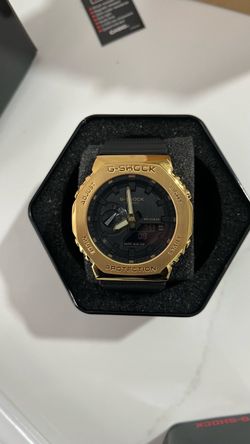 black and gold g shock