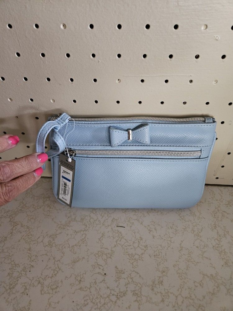 New Pastel Blue Wristlet