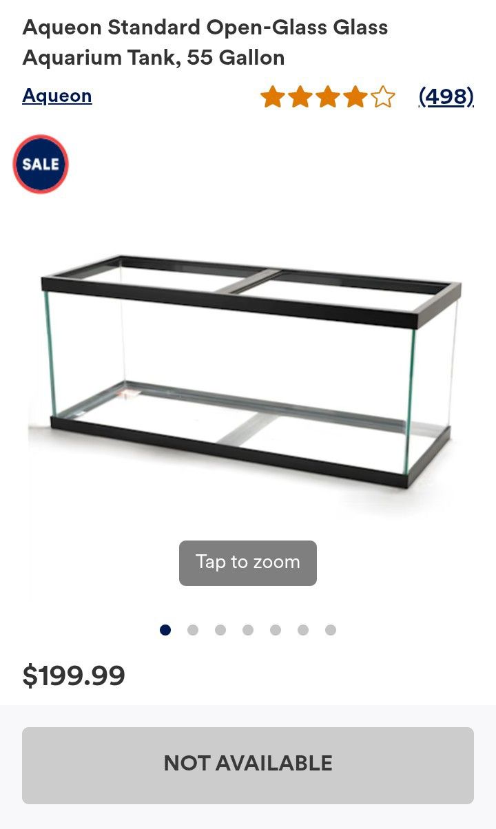Aqueon Standard Open Glass Aquarium Tank