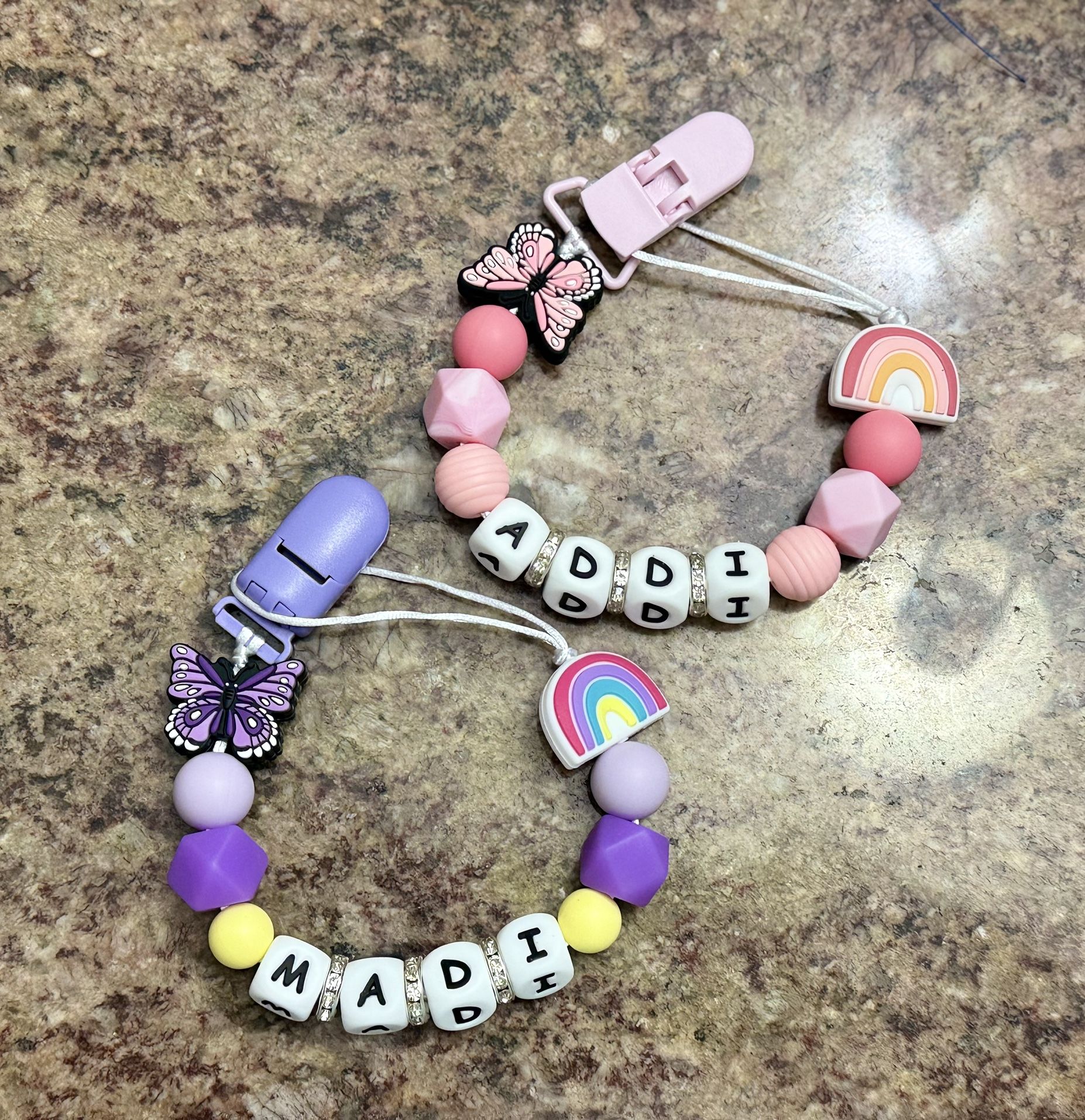 Personalized silicone pacifiers