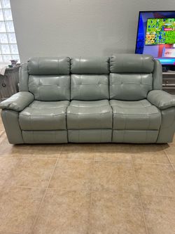 Dual Reclining Leather Sofa