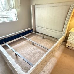 Grey CalKing Bed Frame & Headboard