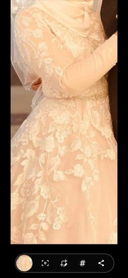 Wedding Dress Long Sleeves Size 8