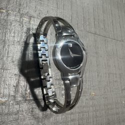 Movado Women’s Silver Bangle Watch w/ Original Box – Elegant Minimalist