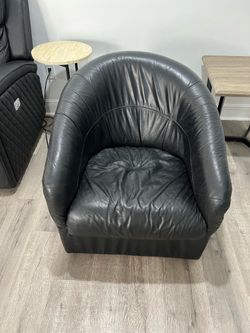 Leather swivel chairs