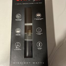 brand new CHI original digital midnight matte ceramic hair straightner