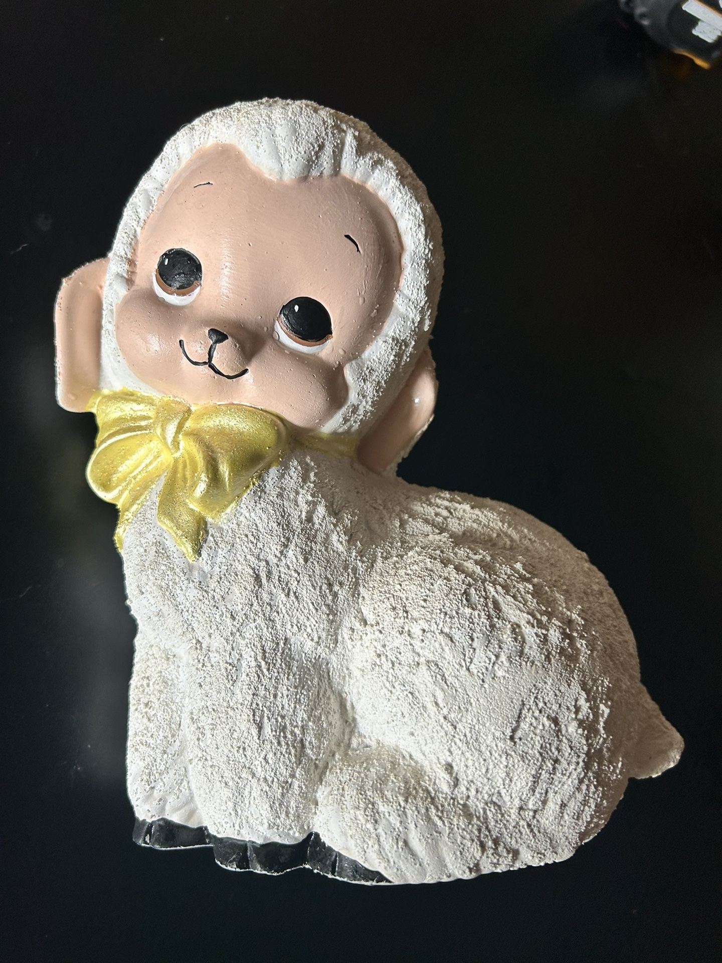 Baby Lamb Piggy Bank (vintage, hand made)