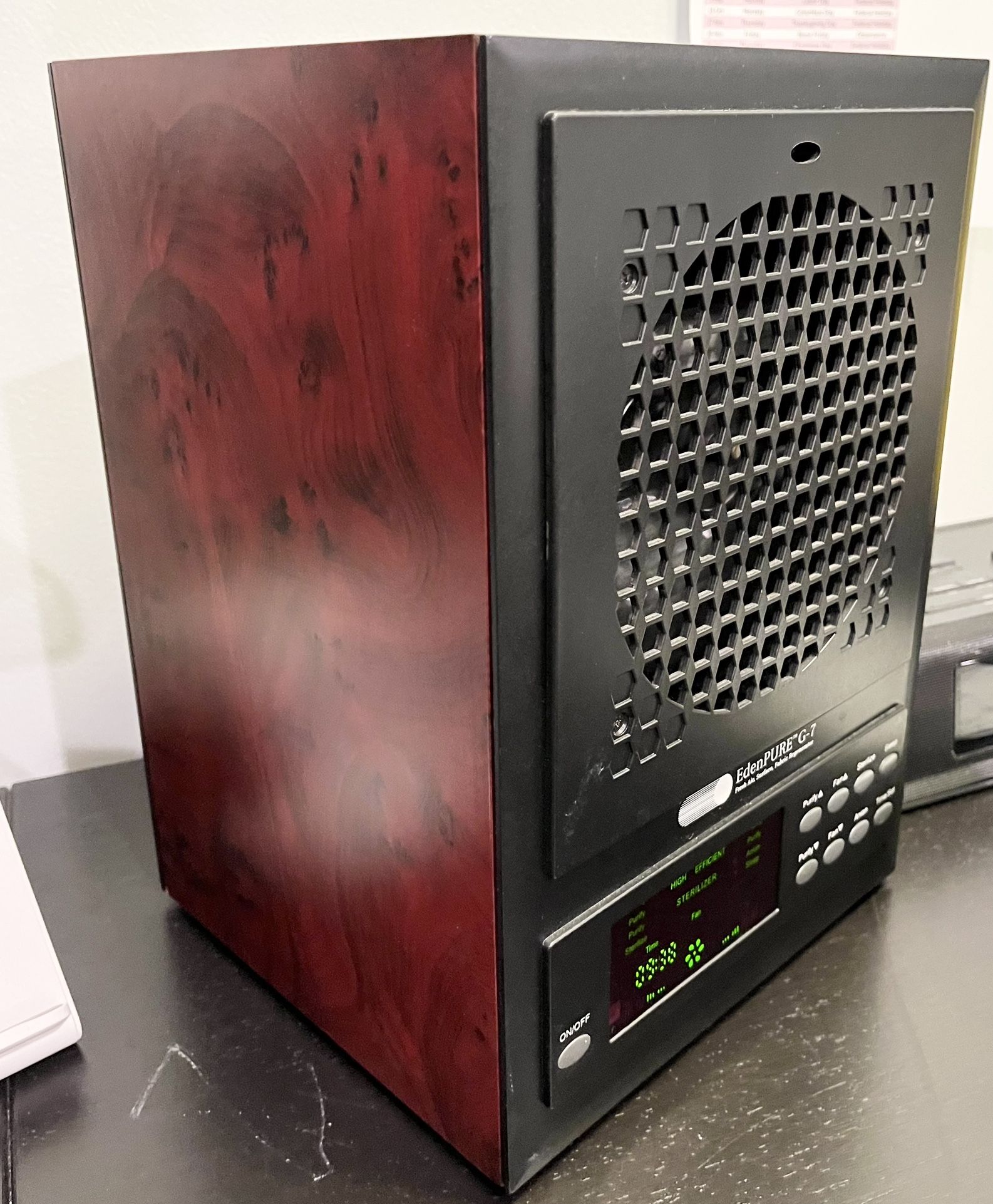 Cherry Wood ION Air Purifier + UV Sterilizer