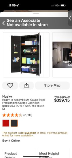 Husky Steel Cabinet In Black 