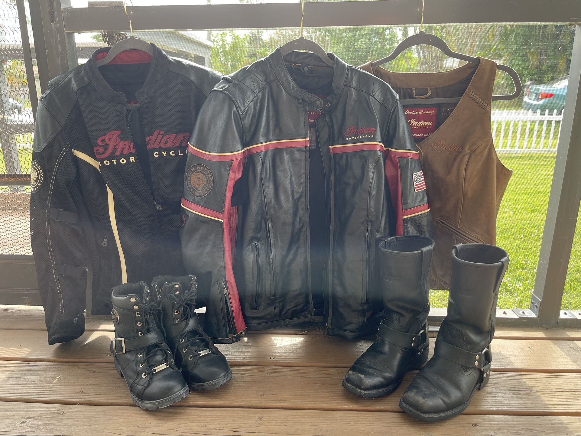Women’s Motorcycle Jackets, Vest, Boots