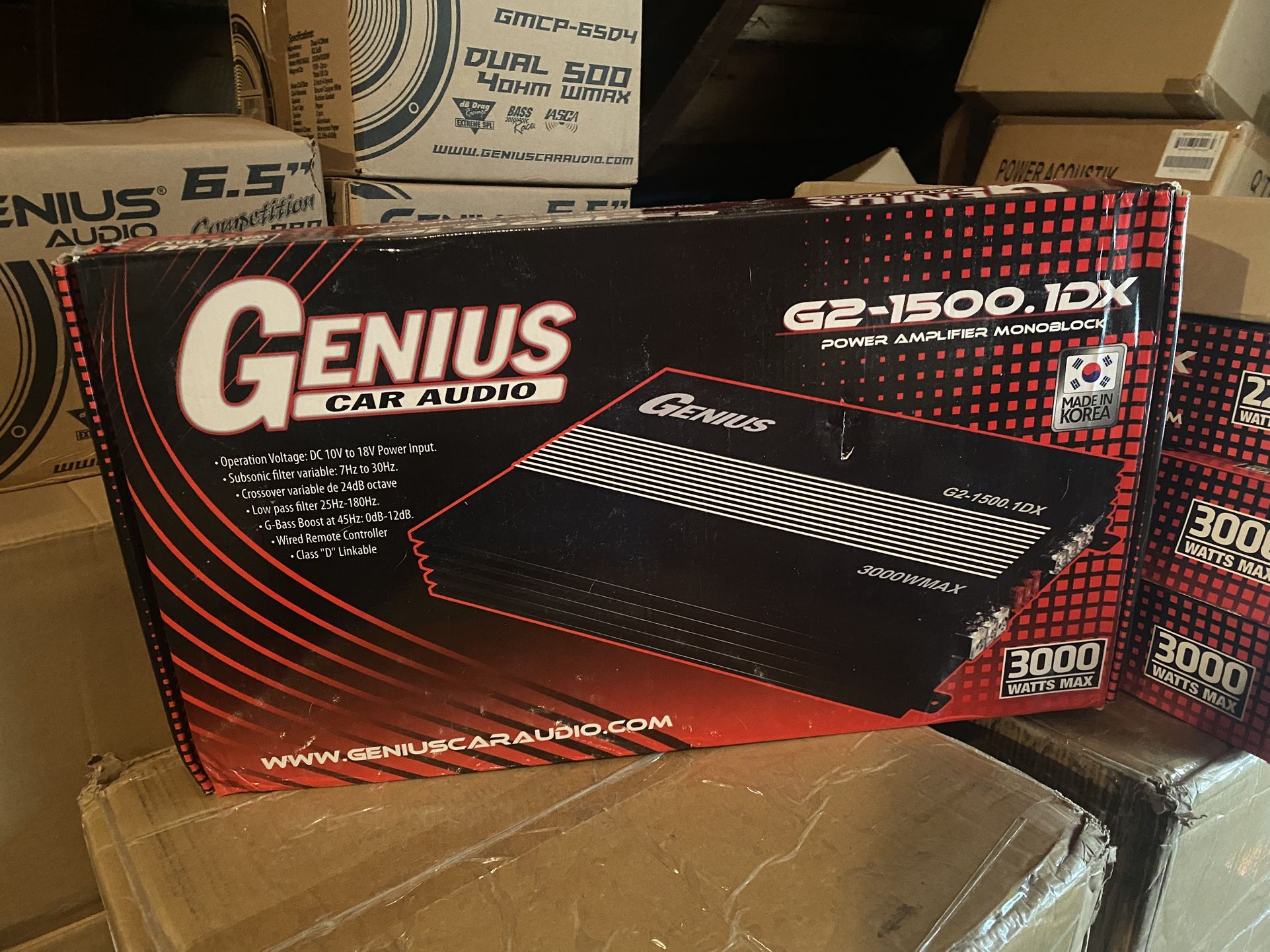 New Genius Audio 3000w Max power Class D Monoblock Amplifier $260 Each Made in Korea