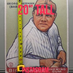 HUGE - BABE RUTH BASEBALL CARD REPRINT