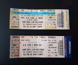 B B King Concert Tickets 2007 & 2010