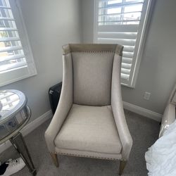 Upholstered Wingback Chair 