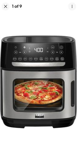 12.6-qt. Touchscreen Bella PRO Air Fryer Pizza Oven with Rotisserie in Stainless Steel