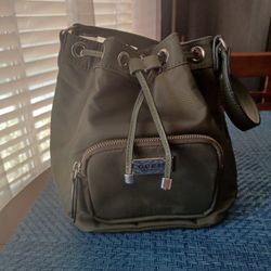 Guess Olive Green Drawstring Style Purse