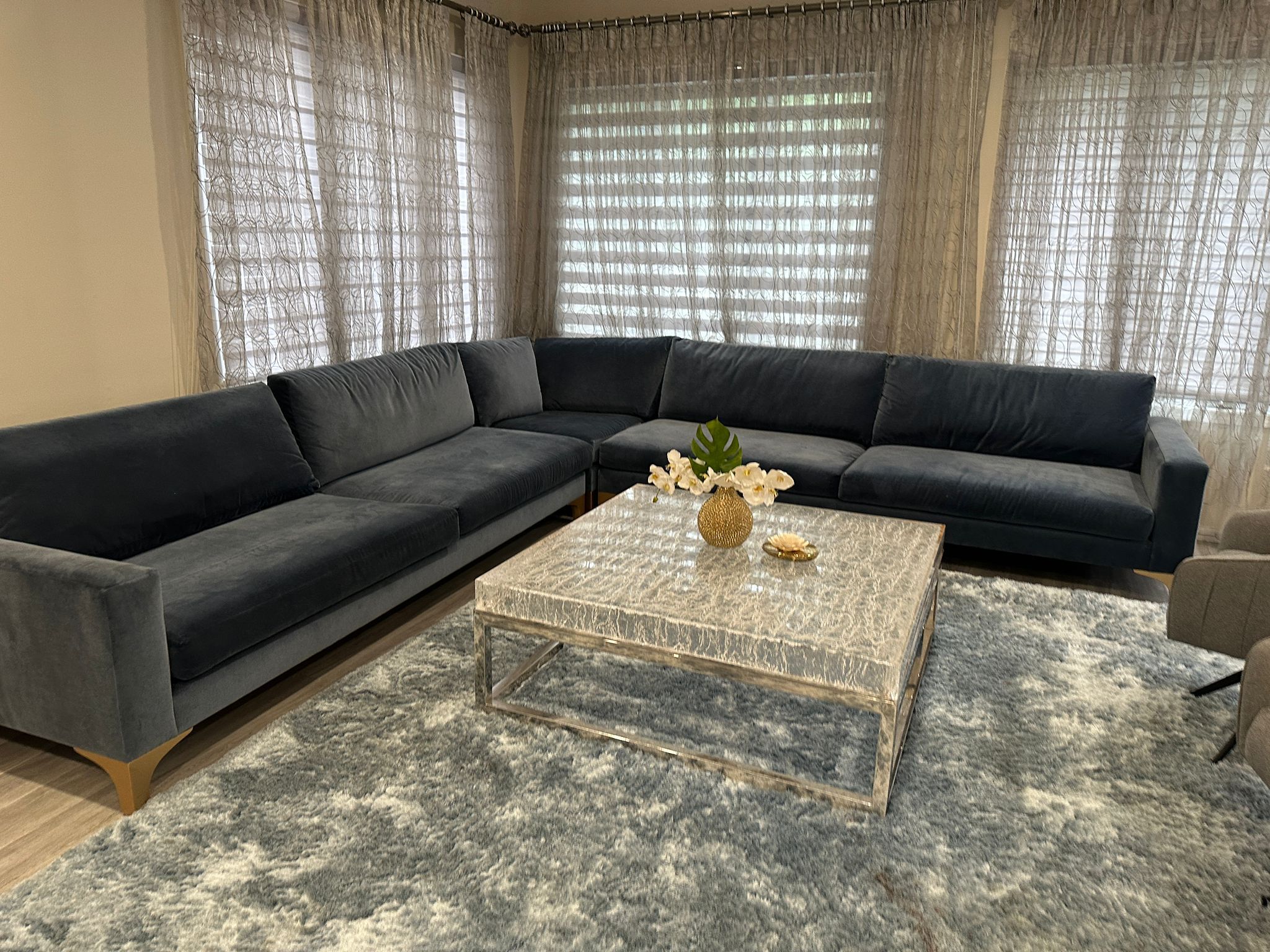 Patagonia home 12 foot by 12 foot LShape sofa sectional couch