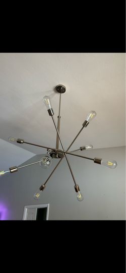 Modern silver light fixture