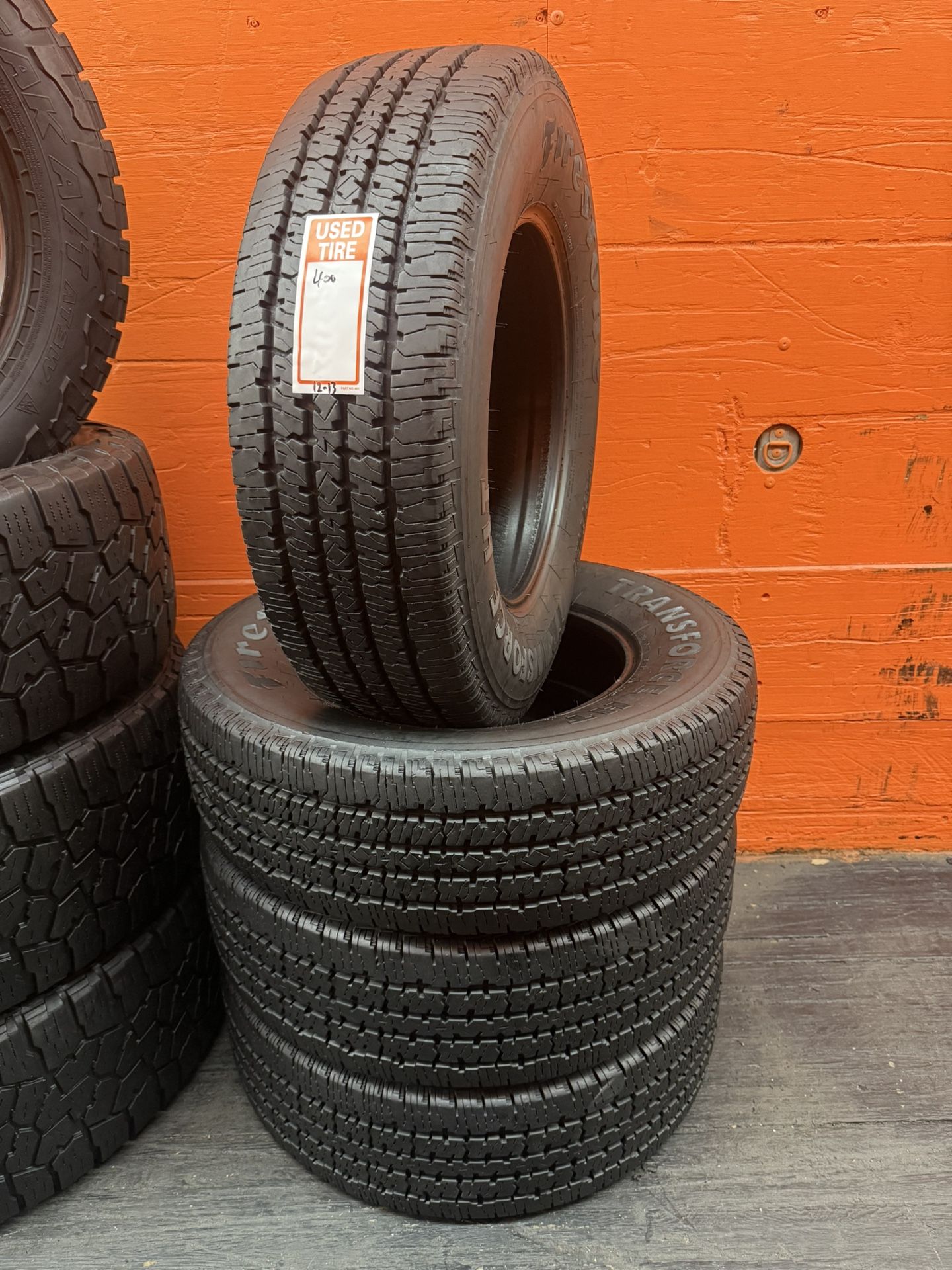 LT 245/75R17 Firestone Transforce H/T High Tread Full Tire Set