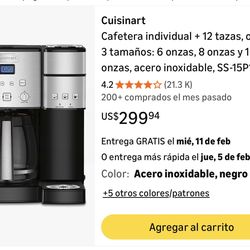 Coffee Maker 2 in 1 / Cafetera 2 en 1. CUSINART
