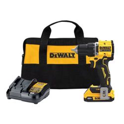 DEWALT DCD794D1 ATOMIC 20-Volt Lithium-Ion Cordless Compact 1/2 in. Drill/Driver Kit with 2.0Ah Battery, Charger and Bag Brand New