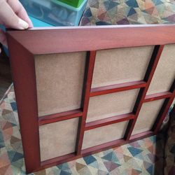 Photo Frame, holds 7 5.5" x 3.5" photos
Overall 16.5" x 14.5"