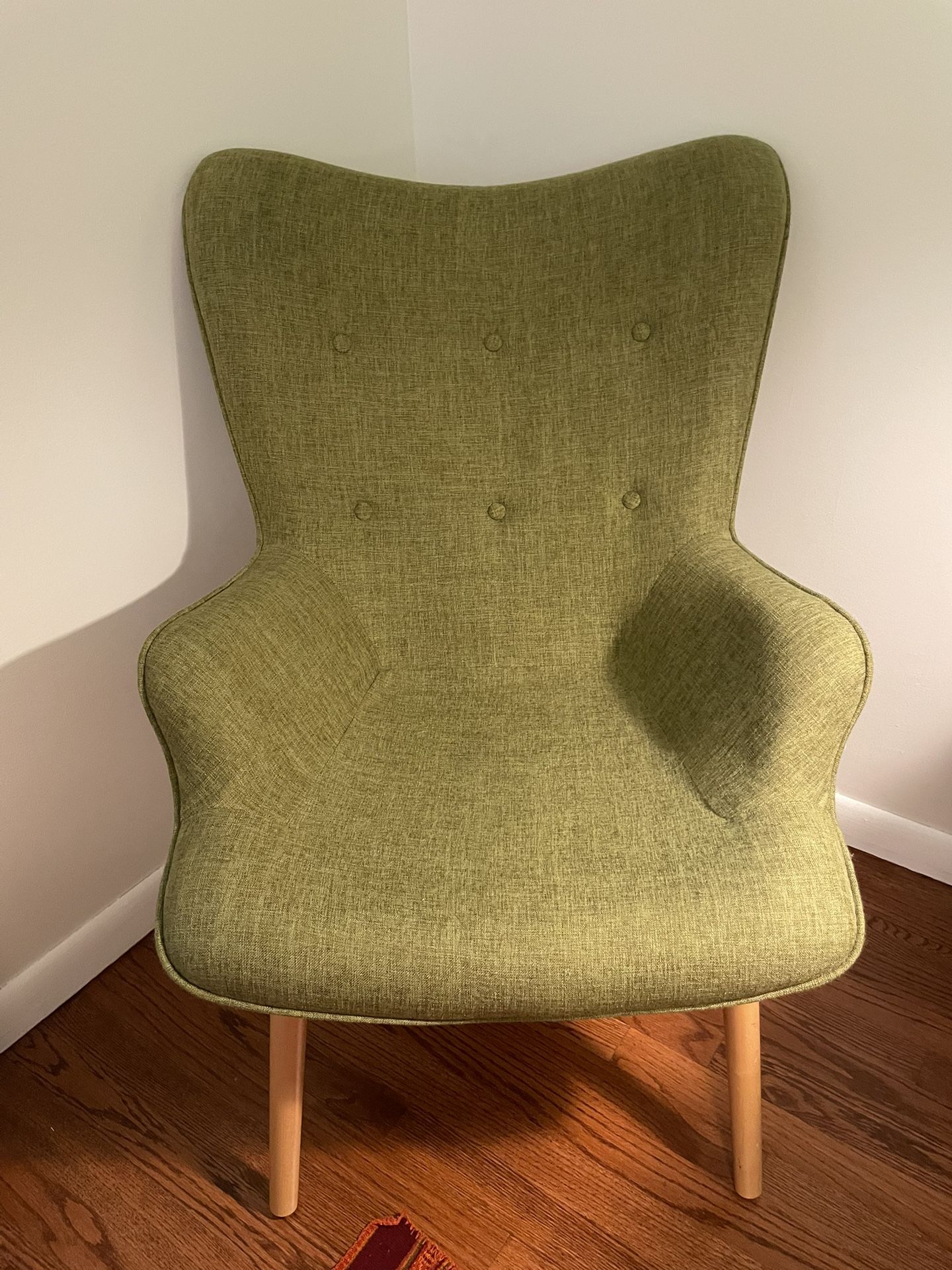 Green Upholstery Accent Armchair