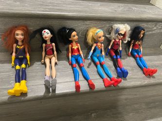 DC Comics Super Hero Girls Barbie Doll Lot of 6 Batgirl Supergirl Wonder Woman everything for only $13