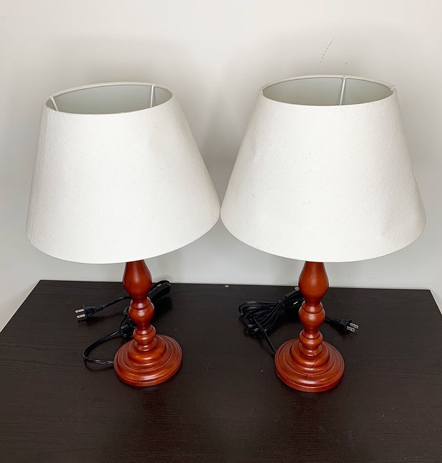 $25 (set of 2) NEW Table Lamp Nightstand Light for Desk, Bedroom, Office Lighting (20” Tall)