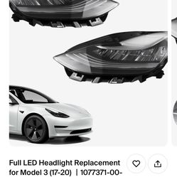2017-2020 Tesla Model 3 Headlights 