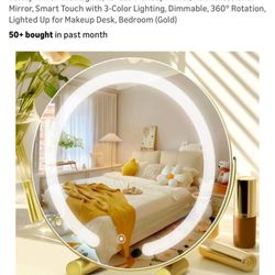 Round vanity mirror with lighting 