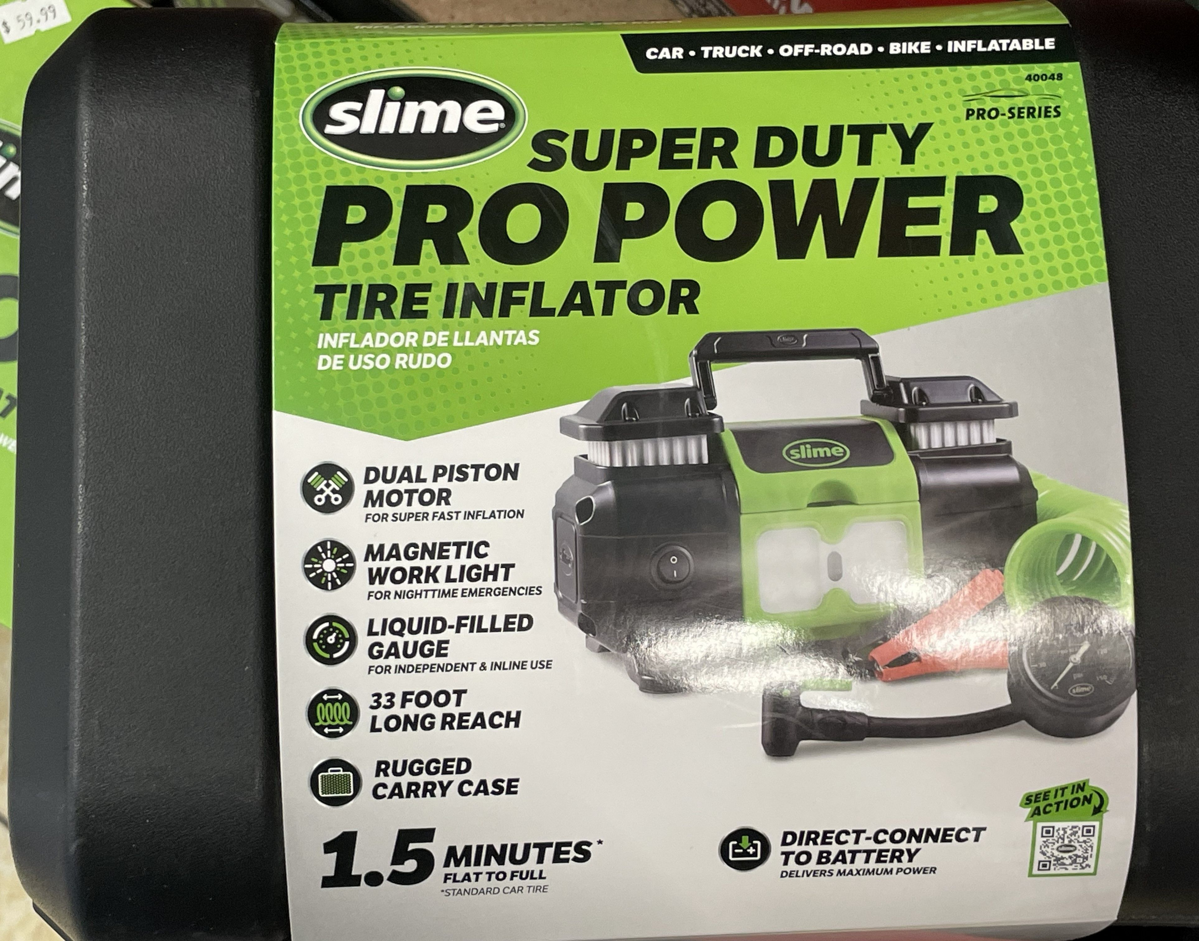 Slime Super Duty Pro Power Tire Inflator – Dual Piston Beast