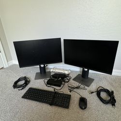 DELL HD Computer Monitors And Dell Docking Station 