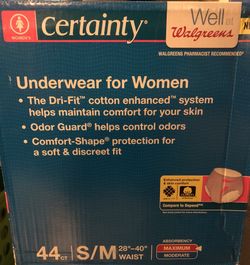 Certainty underwear for women, diaper
