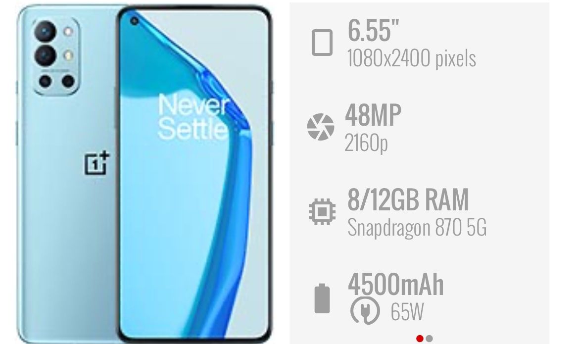 (locked )OnePlus 9R Android smartphone