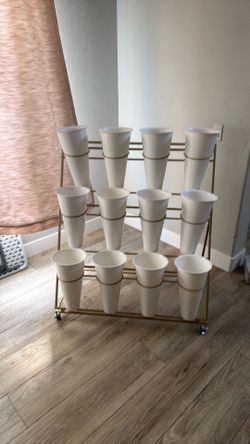 Flower stand on wheels