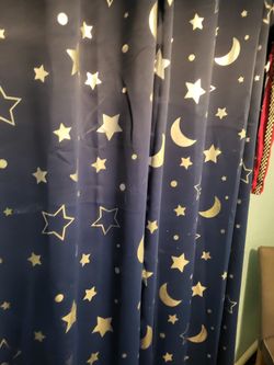 Space Theme Black Out Curtains