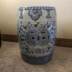 Ceramic Barrel/ End Table